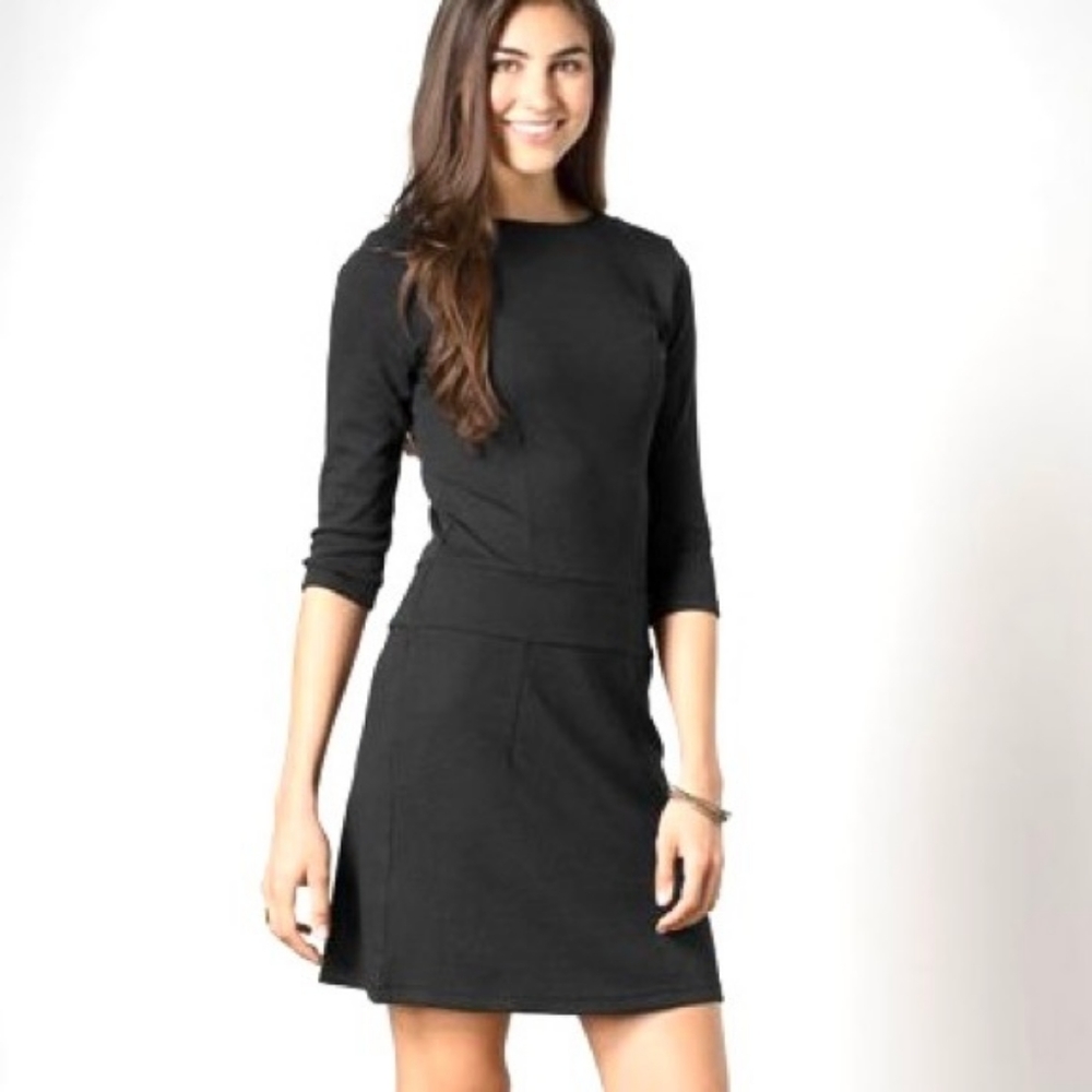 Toad & Co Nixi Dress Knit Athletic Sporty Outdoors Fall Spring Activewear Black